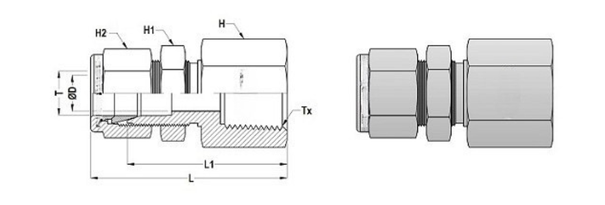 Pipe Gauge 90° Syphon Main View